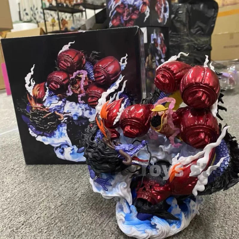 One Piece Monkey D Luffy Vs Kaido Figure 4 Gear Figurine Anime Collection Model Gk Hell Roronoa Zoro Model Toys Decor Christmas