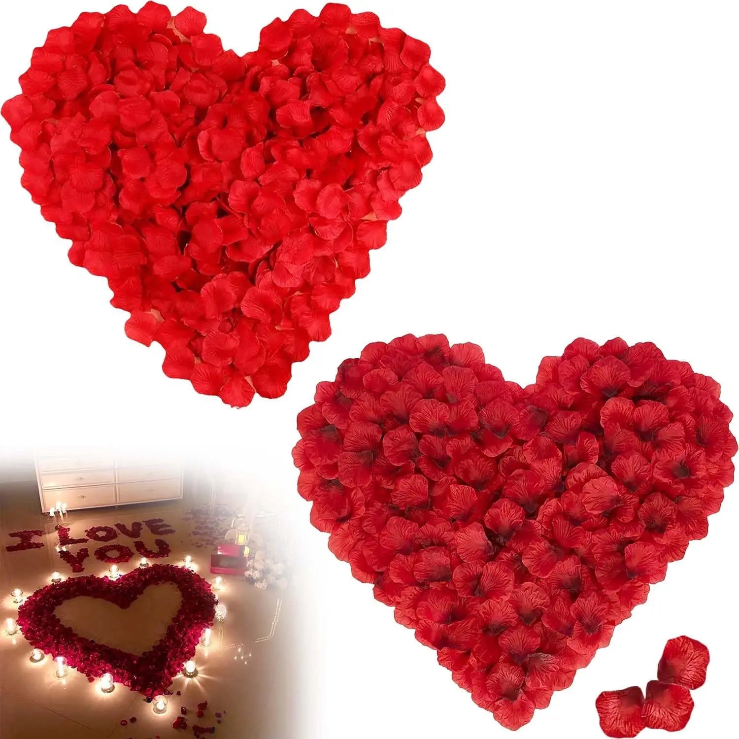 500/1000/3000pcs Colorful Rose Petals Flower Toss Silk Wedding Petal For Party Event Wedding Decoration Christmas Decoration