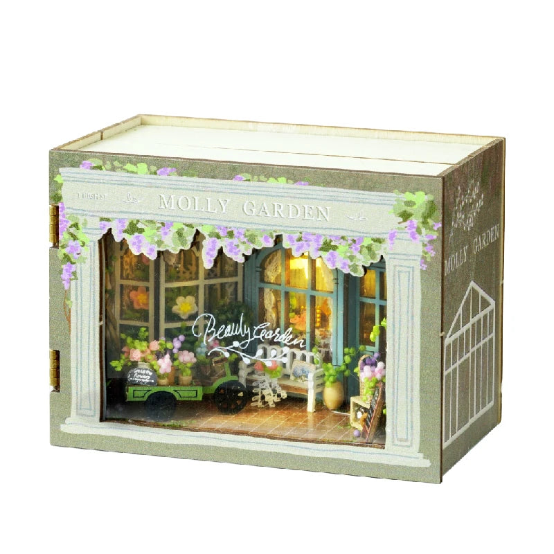 Mini Dollhouse Miniatures Diy Doll House Miniaturas Maison sylvanian Home Children Birthday Christmas New Year Gifts 2014 New