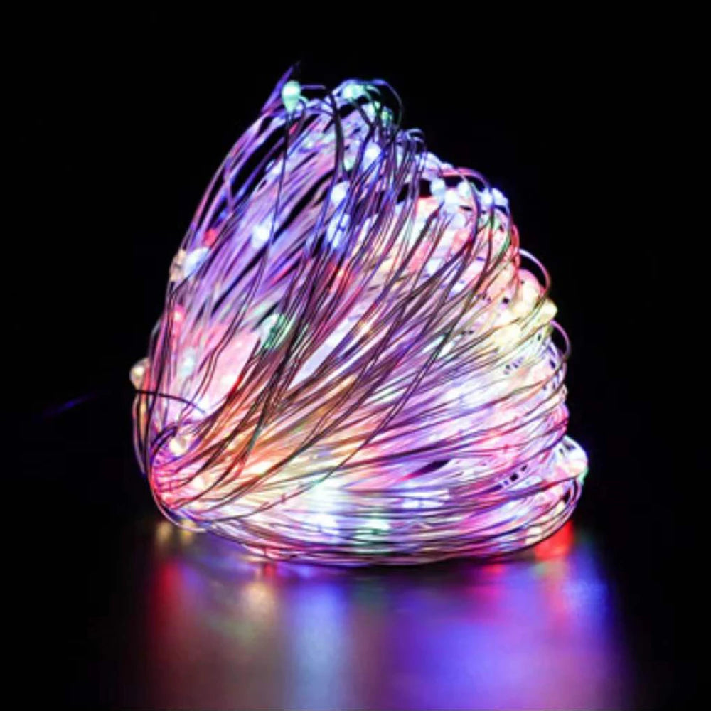 Led Copper Wire String Lights USB 8 modes Waterproof Fairy Lights Outdoor Garland DIY Christmas Wedding Party Decoration Lamp